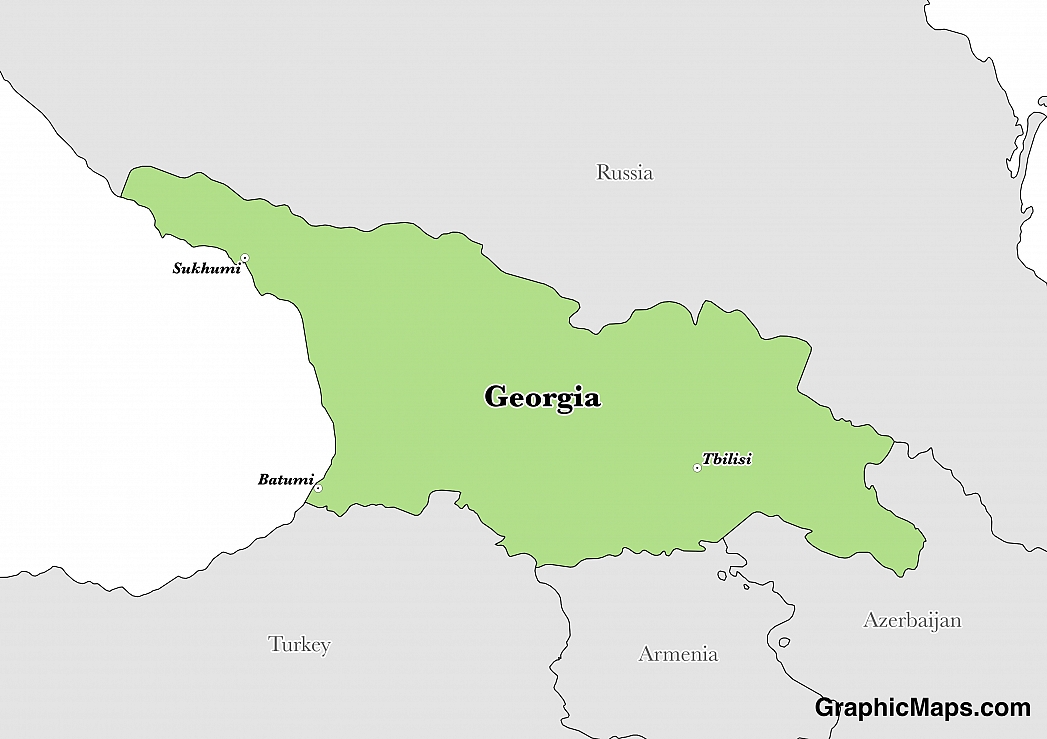Map showing the location of Georgia