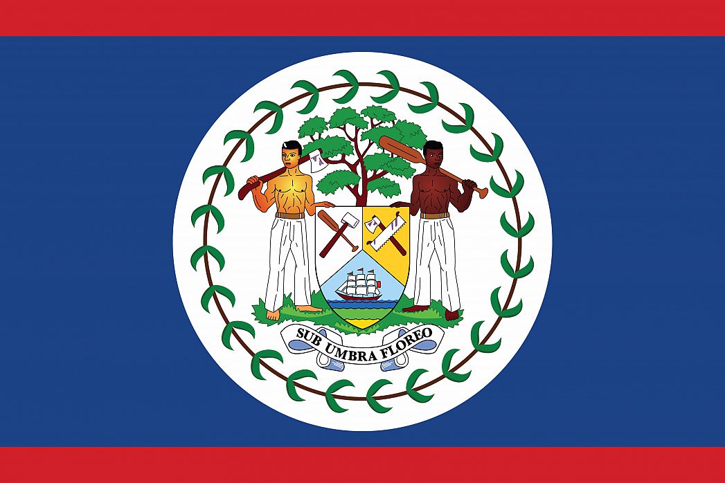 Belize's Flag - GraphicMaps.com